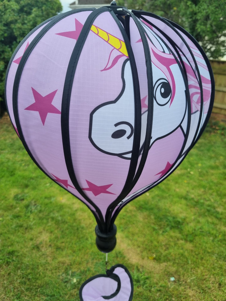 UNICORN pink balloon spinner windsock