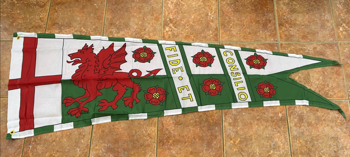 Henry VII Tudor battle standard 200cm x 70cm polyester with 2 eyelets