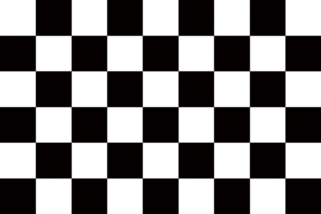 Chequered check flag black/white 3ft x 2ft with eyelets