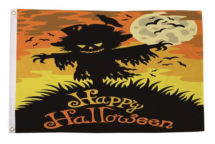 Happy Halloween SCARECROW flag 5ft x 3ft with eyelets