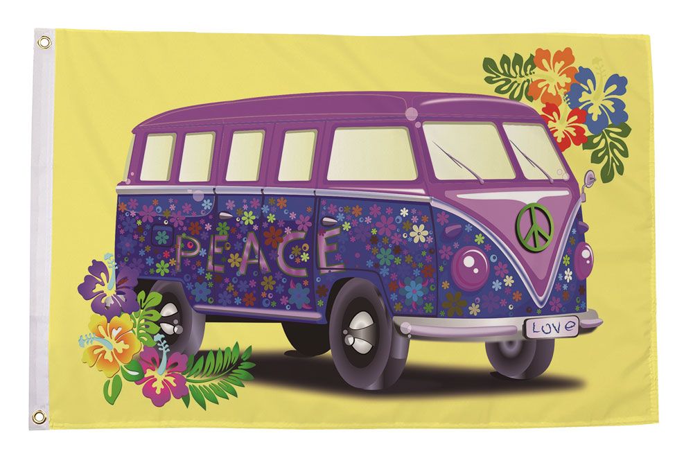 PEACE CAMPER VAN FLAG 5FT X 3FT