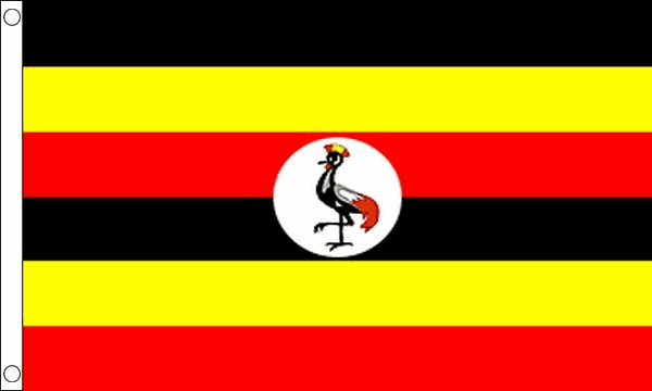 Uganda flag 5ft x 3ft with eyelets