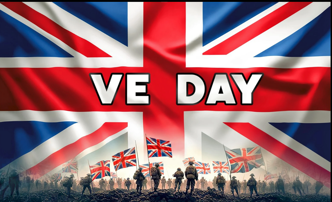 VE day commemoration flag 5ft x 3ft with eyelets