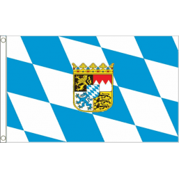 Bayern-Flagge (mit Wappen) 5x3ft