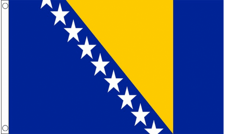 Bosnia and Herzegovina flag 5ft x 3ft polyester with eyelets