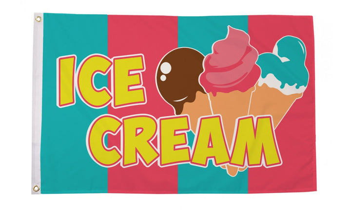 Ice cream flag 5ft x 3ft with eyelets