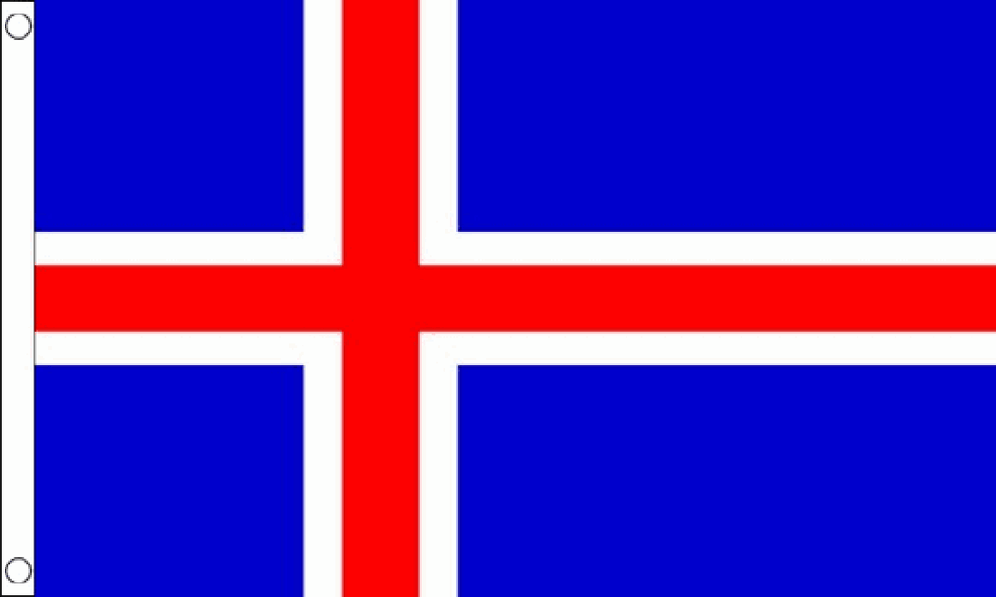 Iceland Icelandic flag 5ft x 3ft with eyelets