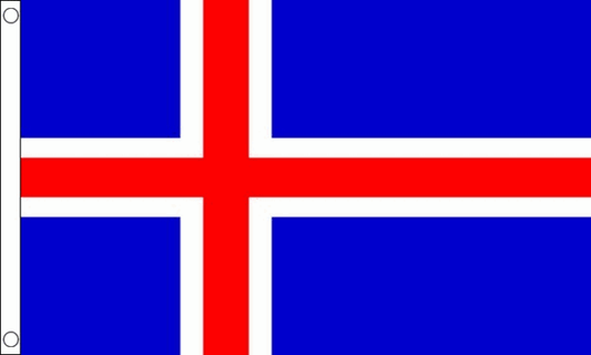 Islande Drapeau islandais 1,50 x 0,90 m avec oeillets