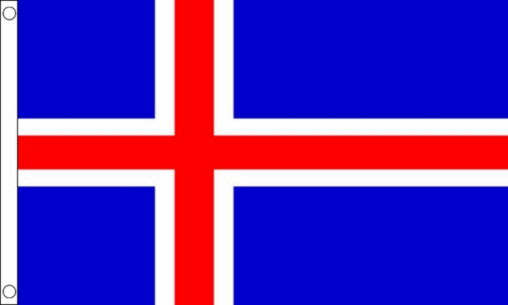 Iceland Icelandic flag 5ft x 3ft with eyelets