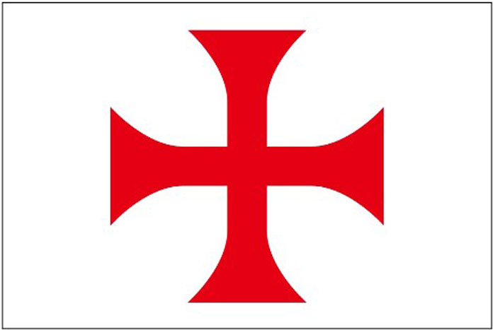 KNIGHT TEMPLAR - RED CROSS FLAG 5x3