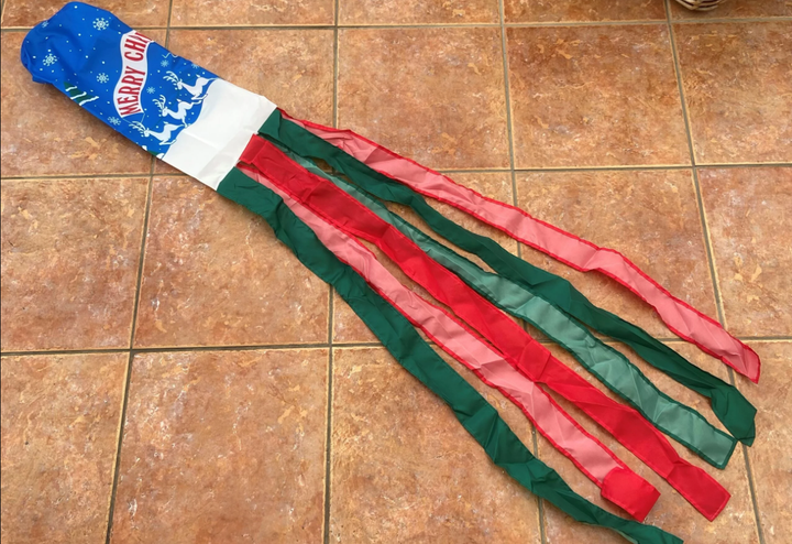 Merry Christmas tube windsock 60"