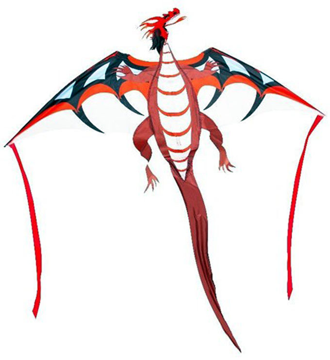 Fire dragon fun kite by Brookite