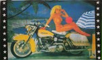 Girl on motorcycle Flag 5ft x3ft