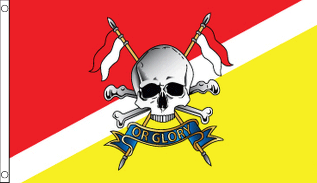 Royal Lancers flag 5ft x 3ft with eyelets