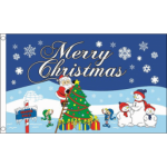 Merry christmas noth pole celebration flag 5x3ft