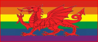 Rainbow wales flag 5ft x 3ft