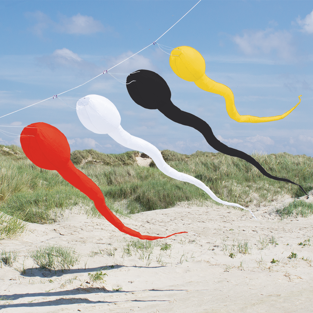 Sperm Tadpole windsock 2.4m yellow